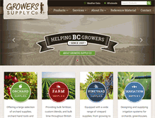Tablet Screenshot of growerssupplybc.com